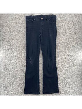 J Crew Jeans Womens 29 Black Dark Wash Denim Bootcut Mid Rise Pockets Stretch